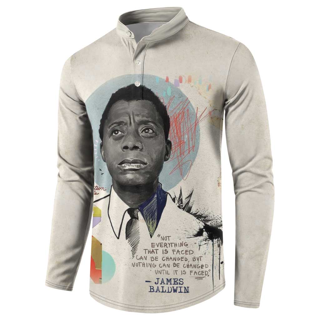 James Baldwin Button Sweatshirt Civil Rights Writer