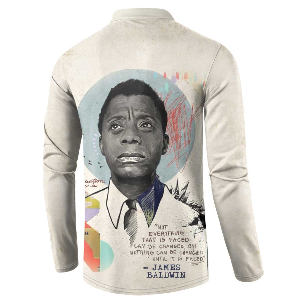 James Baldwin Button Sweatshirt Civil Rights Writer