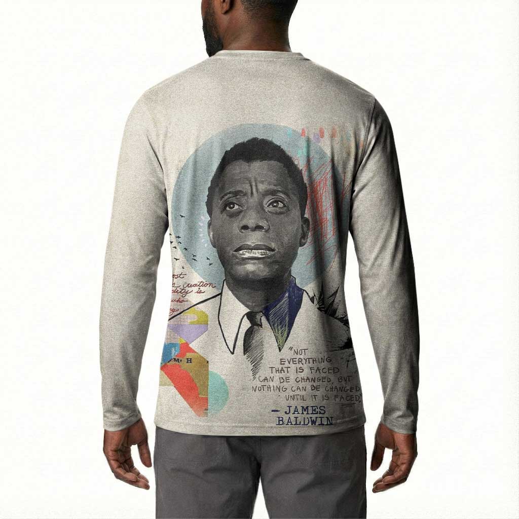 James Baldwin Button Sweatshirt Civil Rights Writer