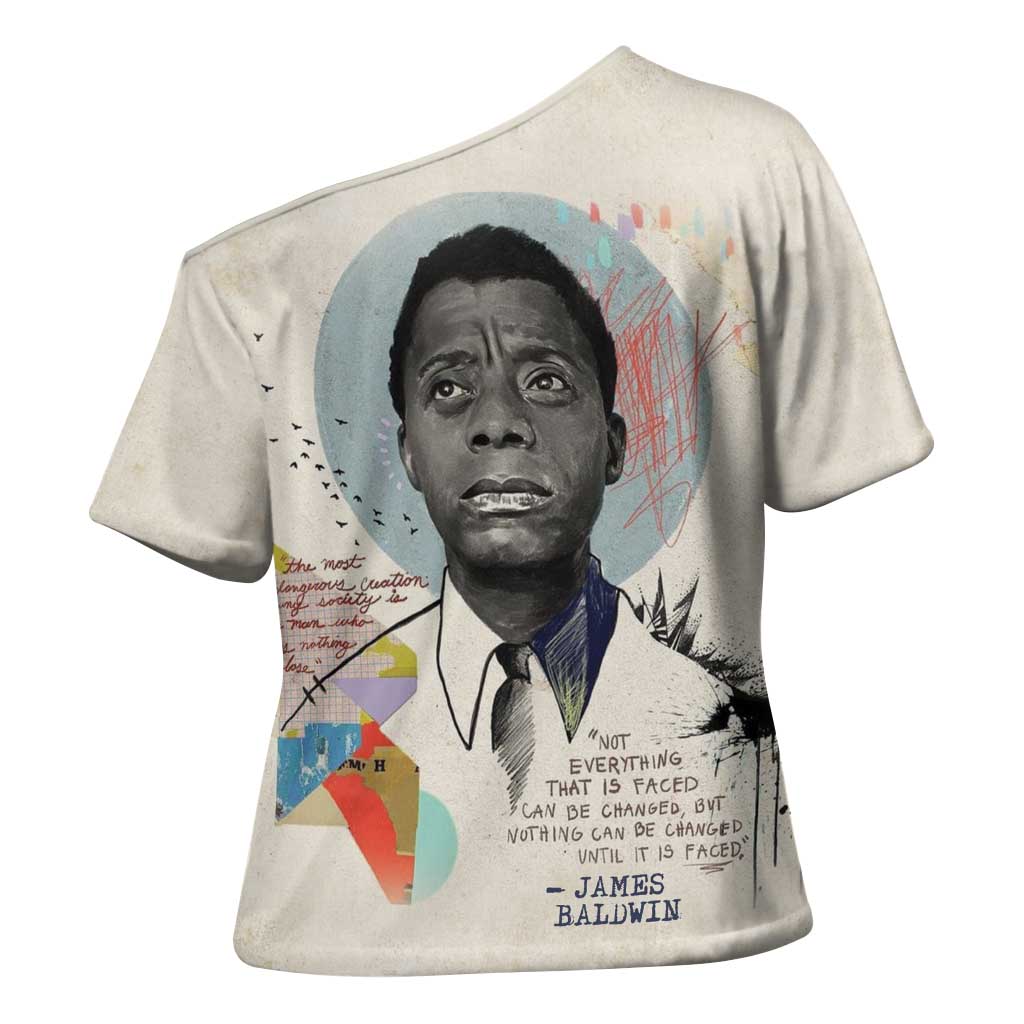 James Baldwin Cross Shoulder Shirt Civil Rights Writer
