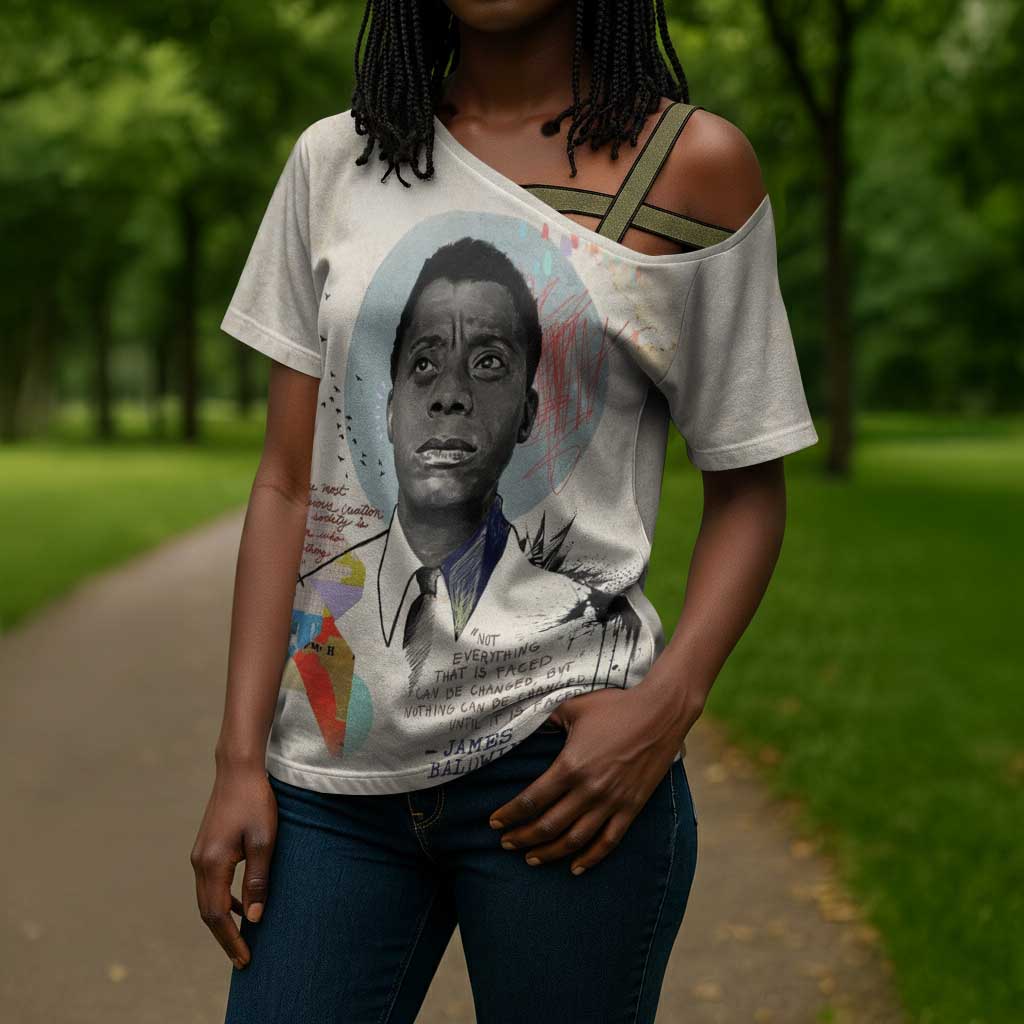 James Baldwin Cross Shoulder Shirt Civil Rights Writer