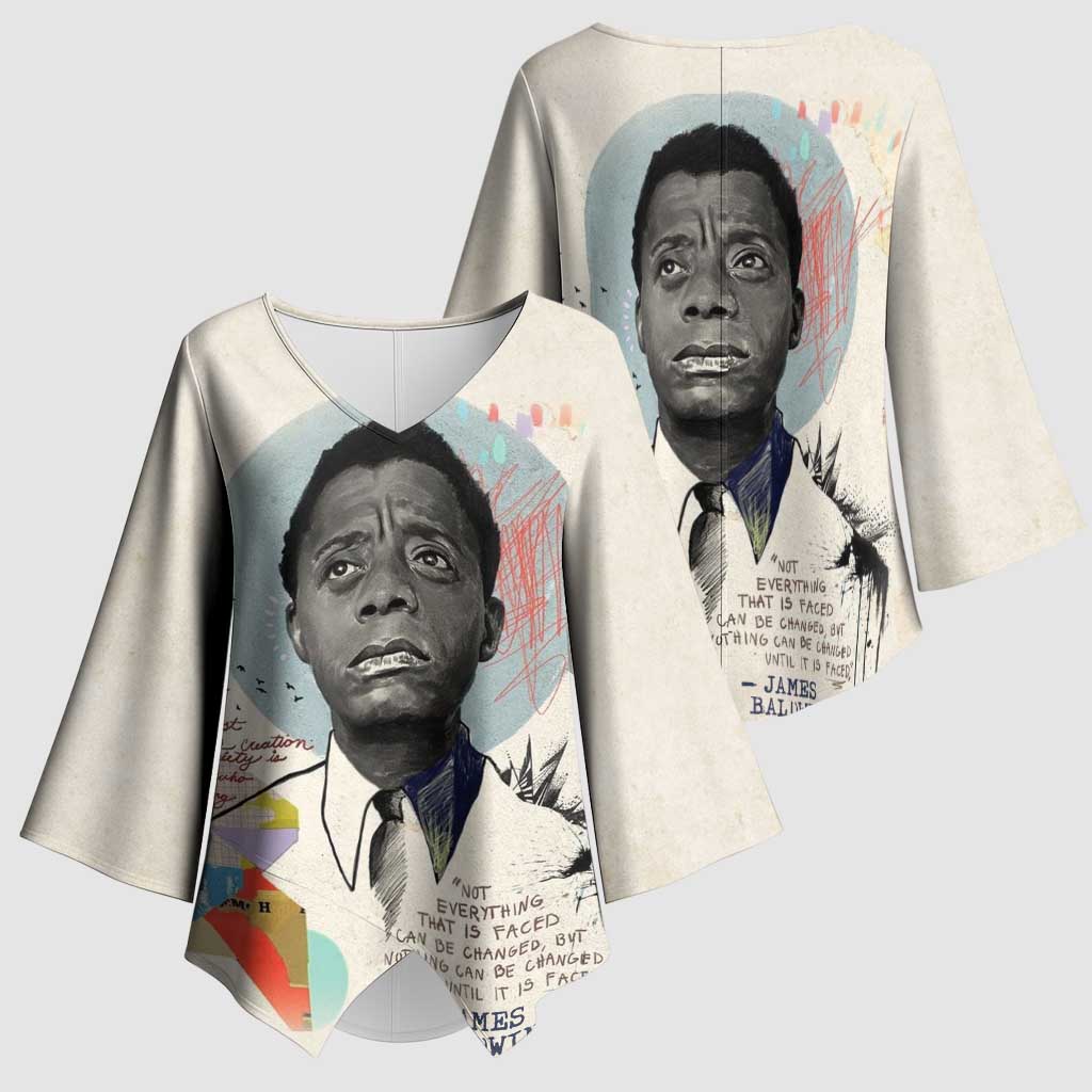 James Baldwin Kimono Sleeve Blouse Civil Rights Writer