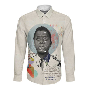 James Baldwin Long Sleeve Button Shirt Civil Rights Writer