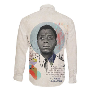 James Baldwin Long Sleeve Button Shirt Civil Rights Writer