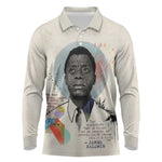 James Baldwin Long Sleeve Polo Shirt Civil Rights Writer