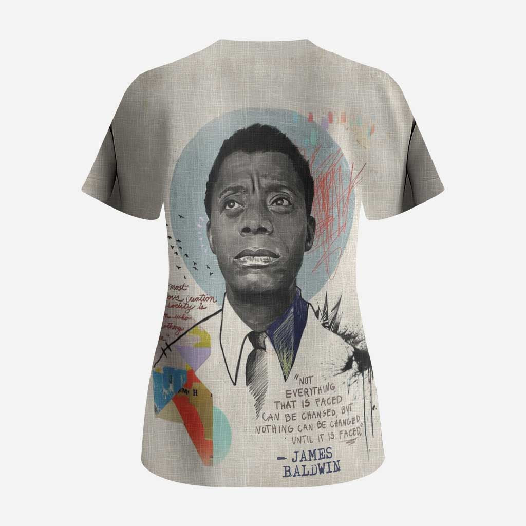 James Baldwin Scrub Top Civil Rights Writer