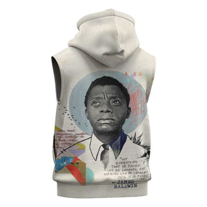James Baldwin Sleeveless Hoodie Civil Rights Writer