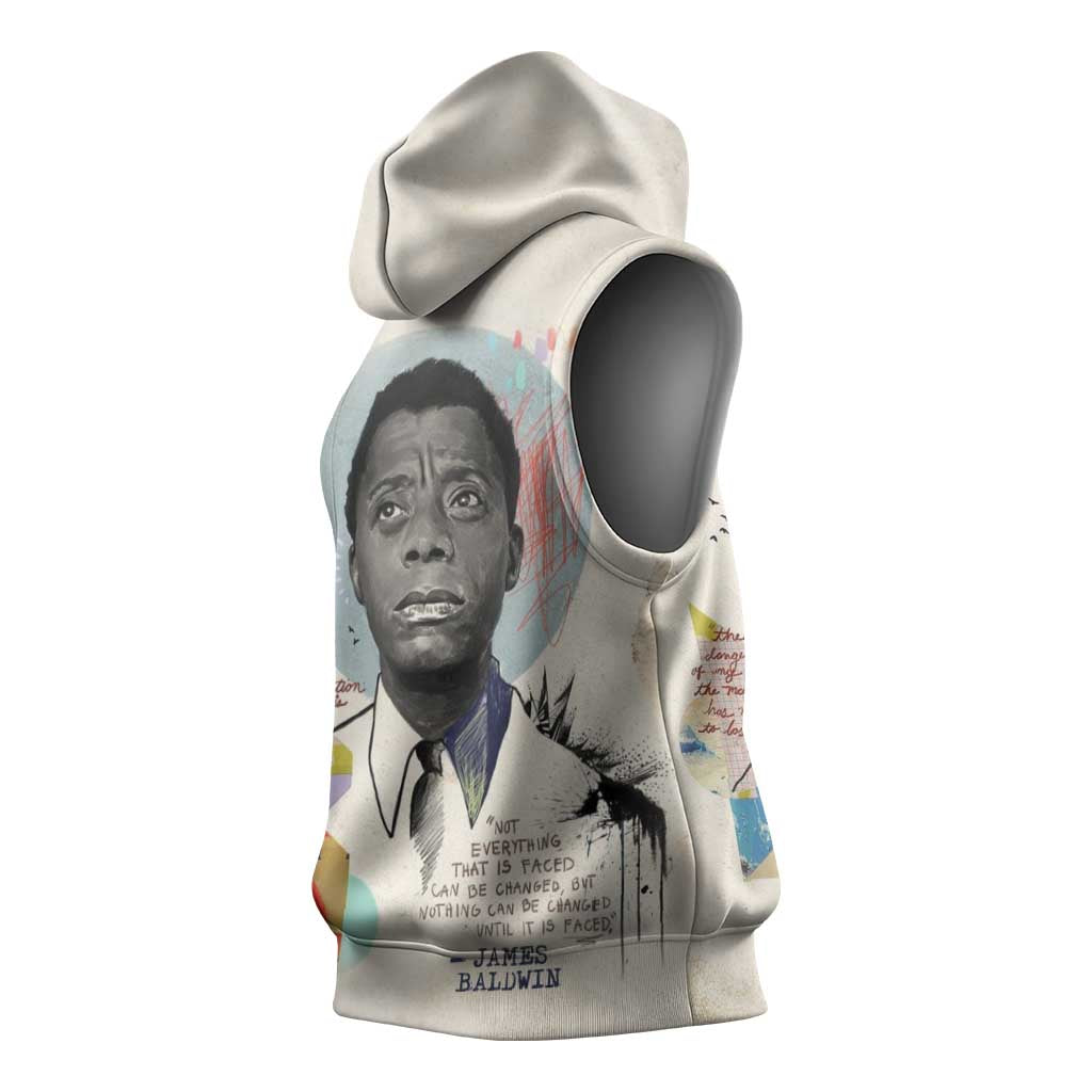James Baldwin Sleeveless Hoodie Civil Rights Writer