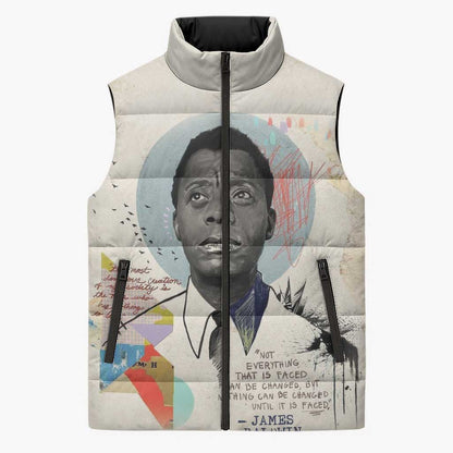 James Baldwin Sleeveless Puffer Jacket Civil Rights Writer