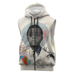 James Baldwin Sleeveless Zip Hoodie Civil Rights Writer