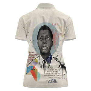 James Baldwin Women Polo Shirt Civil Rights Writer