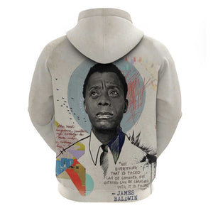 James Baldwin Zip Hoodie Civil Rights Writer