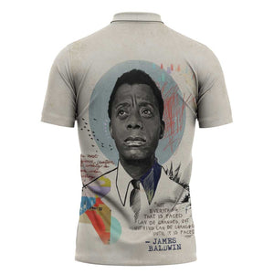James Baldwin Zipper Polo Shirt Civil Rights Writer