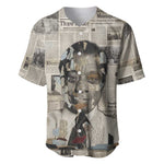 James Baldwin Baseball Jersey Vintage Newspaper Style