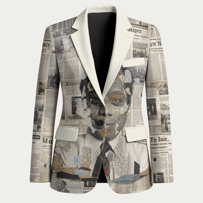 James Baldwin Blazer Vintage Newspaper Style