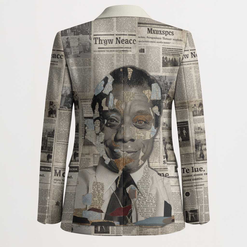 James Baldwin Blazer Vintage Newspaper Style
