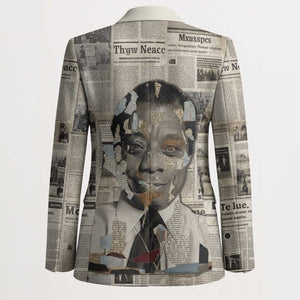 James Baldwin Blazer Vintage Newspaper Style