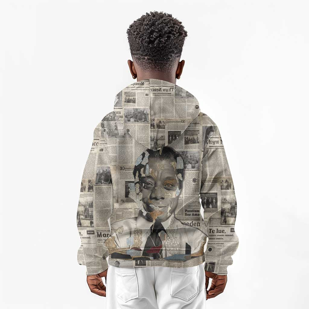 James Baldwin Kid Hoodie Vintage Newspaper Style