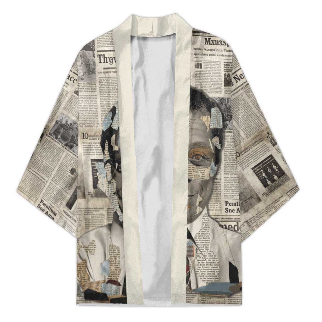 James Baldwin Kimono Vintage Newspaper Style