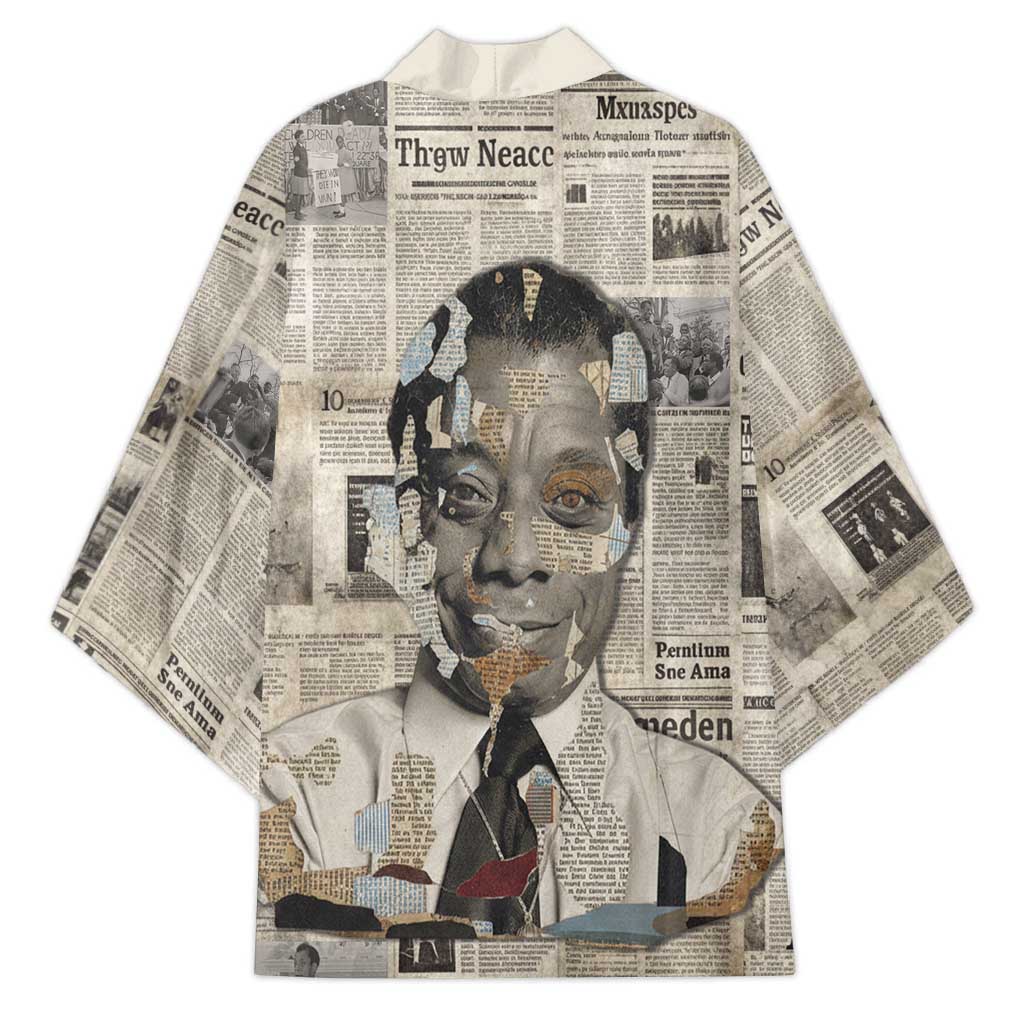 James Baldwin Kimono Vintage Newspaper Style