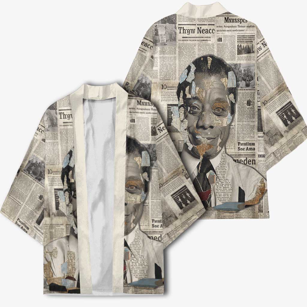 James Baldwin Kimono Vintage Newspaper Style