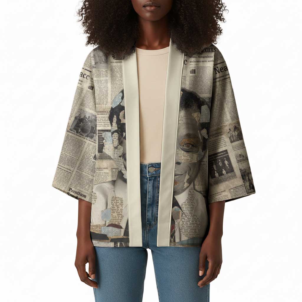 James Baldwin Kimono Vintage Newspaper Style