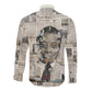 James Baldwin Long Sleeve Button Shirt Vintage Newspaper Style