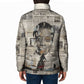 James Baldwin Padded Jacket Vintage Newspaper Style