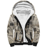 James Baldwin Sherpa Hoodie Vintage Newspaper Style