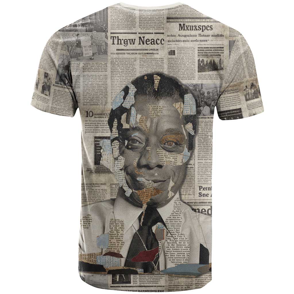 James Baldwin T shirt Vintage Newspaper Style