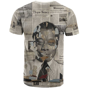 James Baldwin T shirt Vintage Newspaper Style