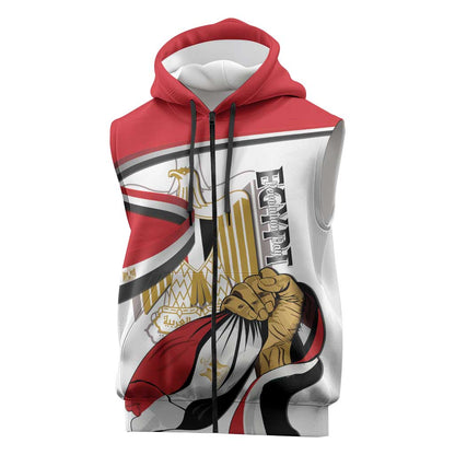 Personalized Egyptian Revolution Sleeveless Zip Hoodie July 23rd - African Pride
