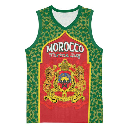 Personalized Morocco Fete du Trone Basketball Jersey King Lion LT15