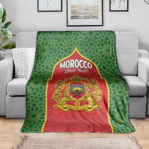 Personalized Morocco Fete du Trone Blanket King Lion