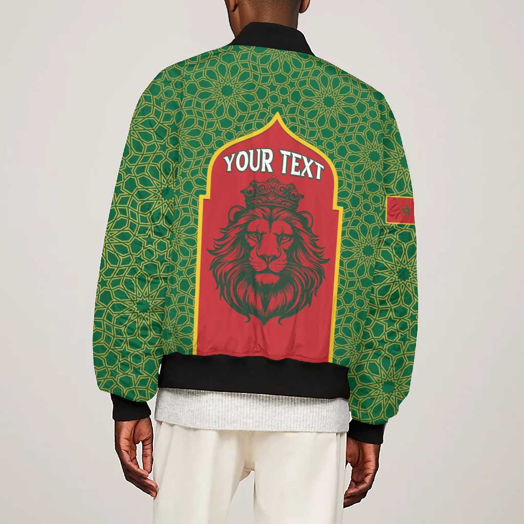 Personalized Morocco Fete du Trone Bomber Jacket King Lion