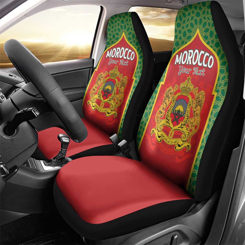 Personalized Morocco Fete du Trone Car Seat Cover King Lion
