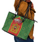 Personalized Morocco Fete du Trone Leather Tote Bag King Lion