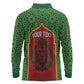 Personalized Morocco Fete du Trone Long Sleeve Polo Shirt King Lion