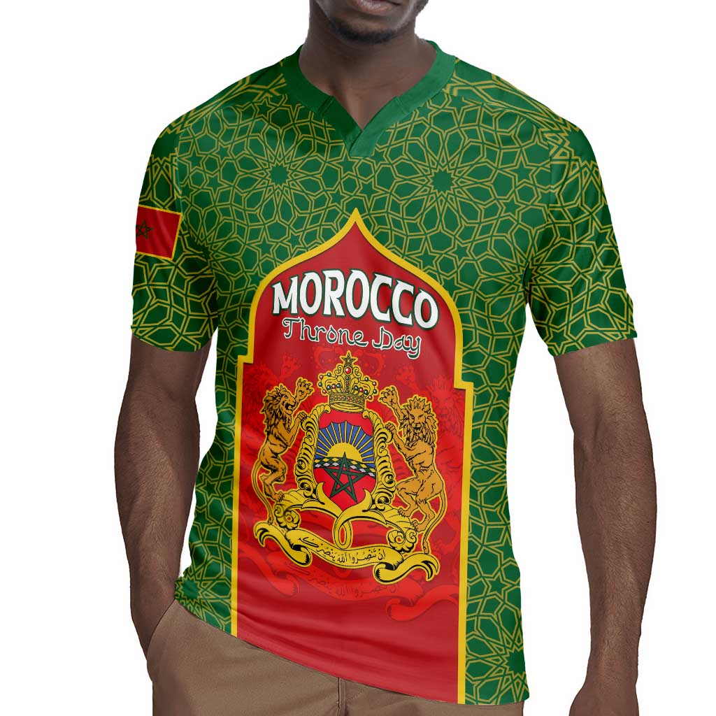 Personalized Morocco Fete du Trone Rugby Jersey King Lion