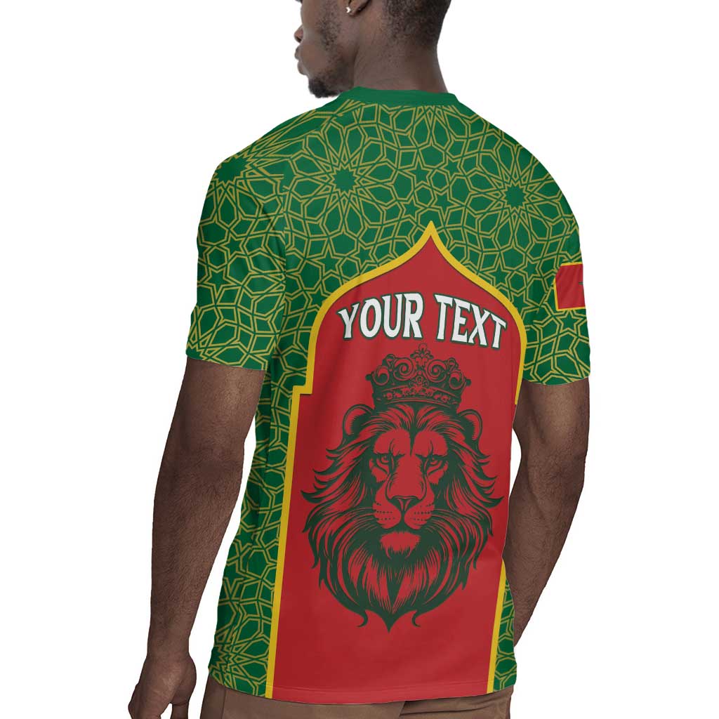 Personalized Morocco Fete du Trone Rugby Jersey King Lion