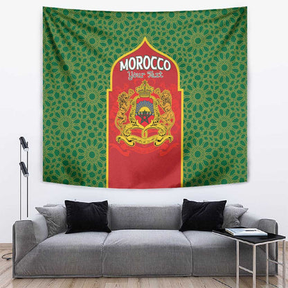 Personalized Morocco Fete du Trone Tapestry King Lion