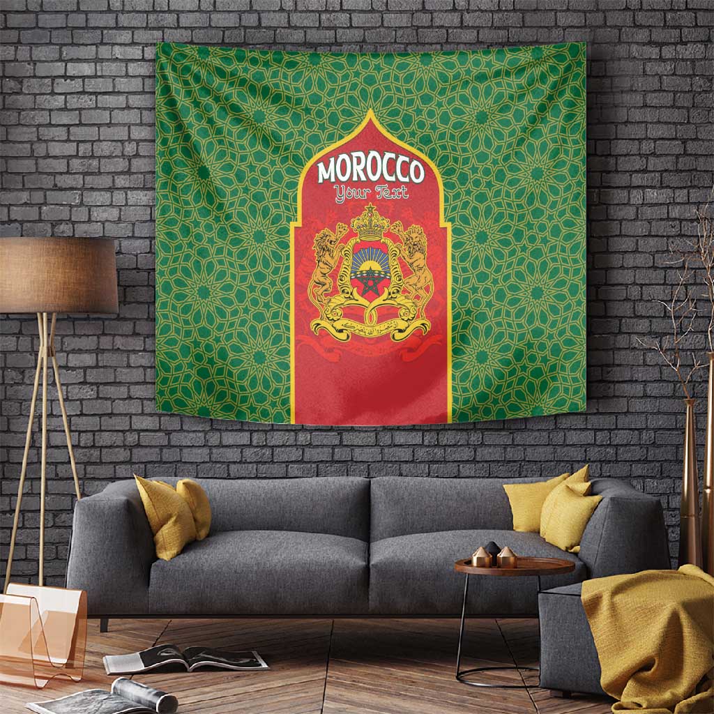 Personalized Morocco Fete du Trone Tapestry King Lion