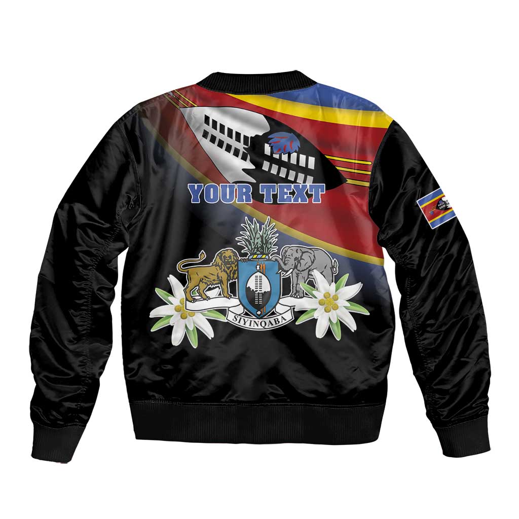 Personalized Eswatini Somhlolo Day Bomber Jacket Coat Of Arms With Map - African Pride