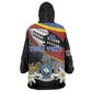 Personalized Eswatini Somhlolo Day Kid Wearable Blanket Hoodie Coat Of Arms With Map - African Pride