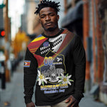 Personalized Eswatini Somhlolo Day Long Sleeve Shirt Coat Of Arms With Map - African Pride