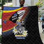 Eswatini Somhlolo Day Quilt Coat Of Arms With Map - African Pride