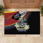 Eswatini Somhlolo Day Rubber Doormat Coat Of Arms With Map - African Pride