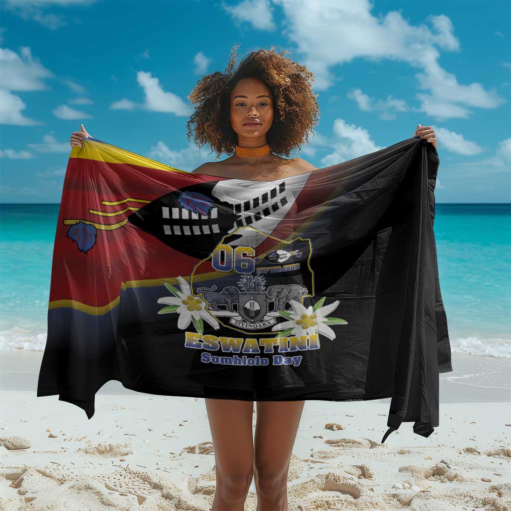 Eswatini Somhlolo Day Sarong Coat Of Arms With Map - African Pride