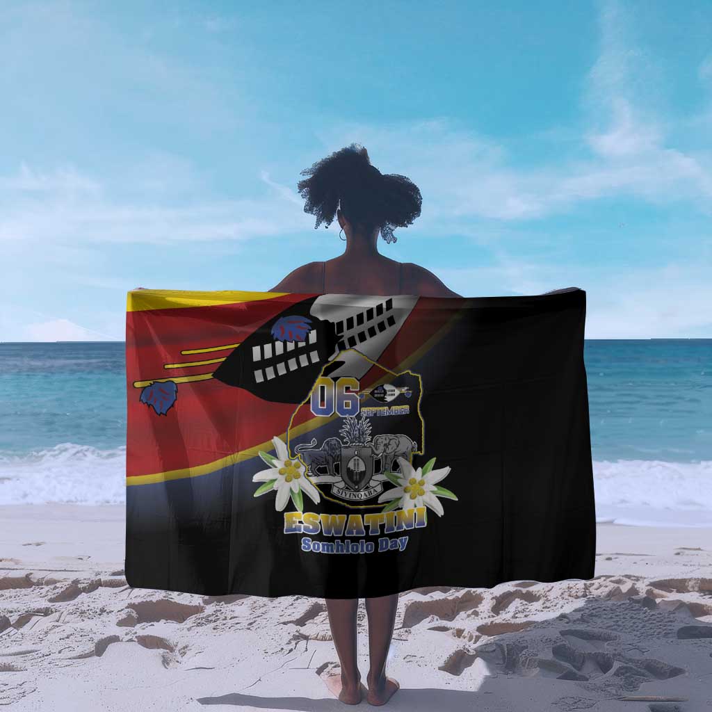 Eswatini Somhlolo Day Sarong Coat Of Arms With Map - African Pride