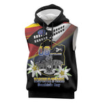 Personalized Eswatini Somhlolo Day Sleeveless Hoodie Coat Of Arms With Map - African Pride